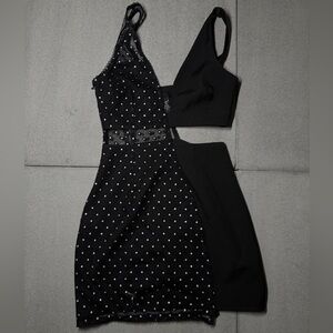 Black and Silver REVOLVE Dress